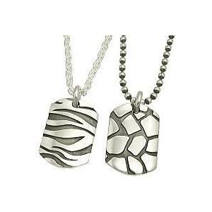 [ペア]アニマルタグシルバーペアペンダントトップ SWANKY(スワンキー)