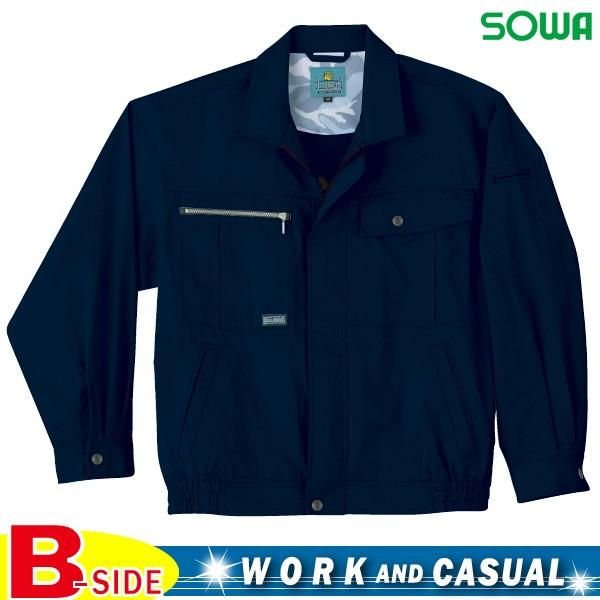 193 桑和 SOWA 作業服★吸汗速乾★長袖ブルゾン春夏素材使用