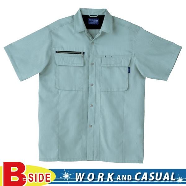 637 桑和 SOWA 作業服★消臭テープ付半袖シャツ春夏素材使用