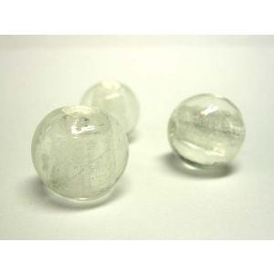 ■おおきなトンボ玉連■ラウンド　約17mm　14粒　クリア　06-0686