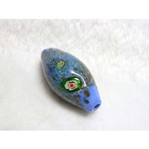 ■大粒トンボ玉■オーバル型 １粒 約40×22ｍｍ 紫 06-1083