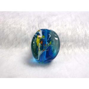 ■トンボ玉粒売り■角柱　約24×18mm　ブルー 06-1150