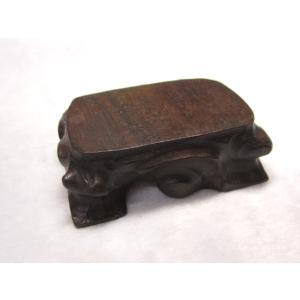 数量限定◆インテリア・ディスプレイに◆木製飾台座 中 紫檀 20-312