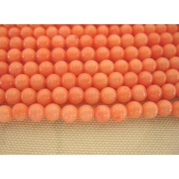 珊瑚 連販売 ラウンド 約3.5mm 3000148☆