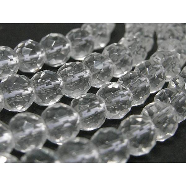 大特価 水晶(クォーツ)96面ラウンドカット 連販売 約6mm 3000517