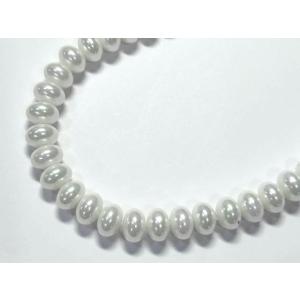 シェルパール ホワイト 楕円形 連販売 真珠 ビーズ 天然石 貝パール 貝殻 アクセサリーパーツ 3...