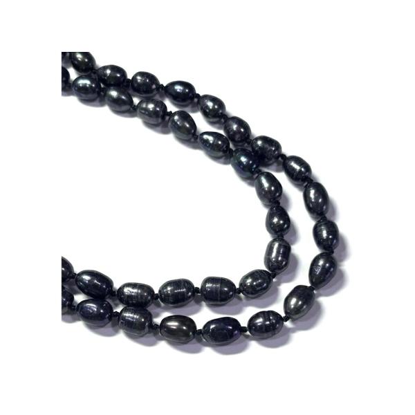 淡水パール 約10mm ブラックパール ライス型 連販売 約 真珠 パール アクセサリーパーツ 30...