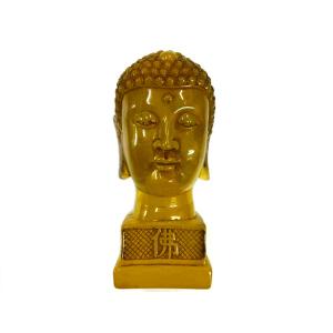 大仏 蜜ろう琥珀 イエロー 置物 インテリア 金運上昇 4000051