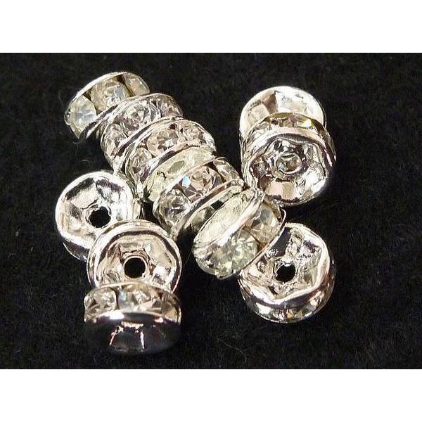 平ロンデル古代銀 約6mm 50個セット 6000034☆