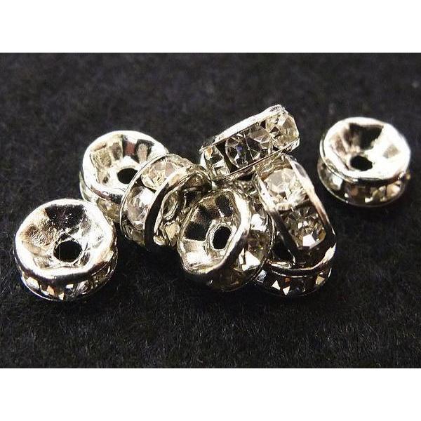 平ロンデルロジウム 約6mm 50個セット 6000035☆