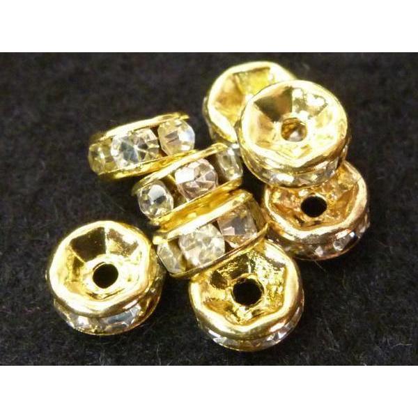 平ロンデルゴールド 約6mm 50個セット 6000036☆
