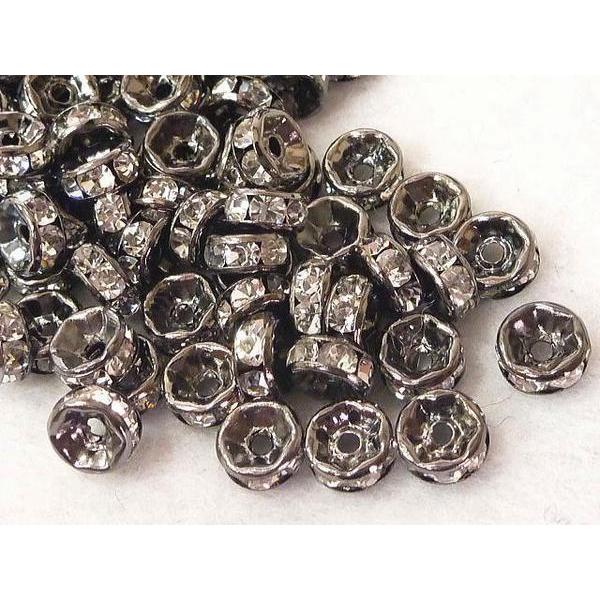 平ロンデル ガンメタ 約6mm 50個セット 6000037☆