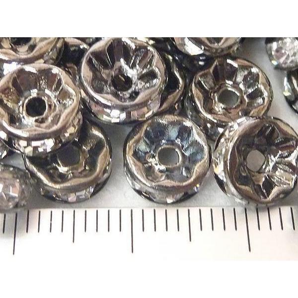 平ロンデル ガンメタ 約8mm 50個セット 6000042☆