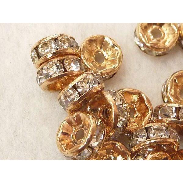 平ロンデルピンクゴールド 約7mm 【50個入り】 6000080☆