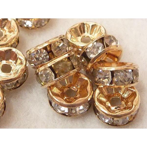 平ロンデルピンクゴールド 約8mm 【50個入り】 6000084☆