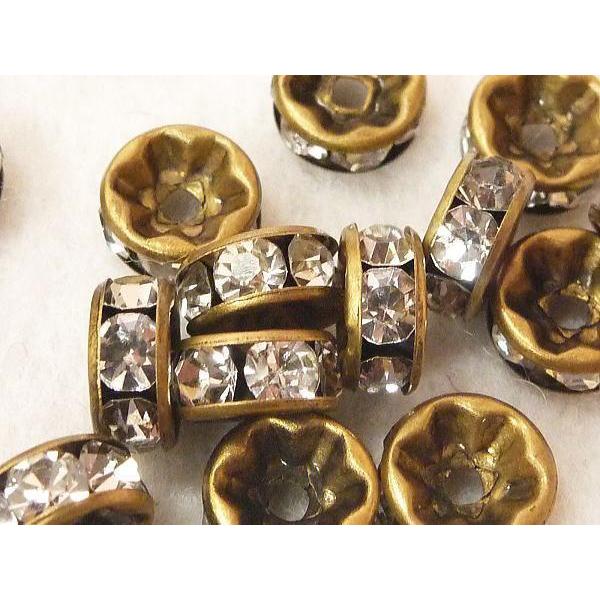 平ロンデル 真鍮古美 約8mm 【50個入り】 6000086☆