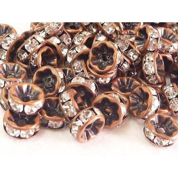 平ロンデル 銅古美 約8mm 【50個入り】 6000087☆