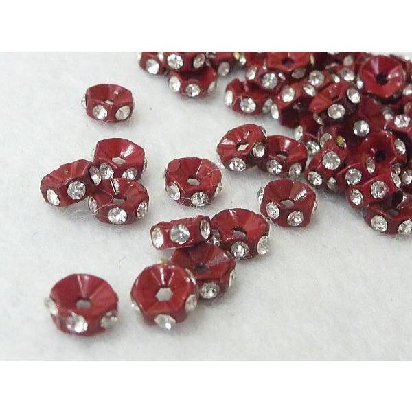 アウトレット 六角ロンデル レッド 大特価 5mm 【100個入】 6000089☆