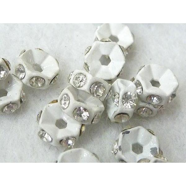 アウトレット 六角ロンデル ホワイト 大特価 5mm 【100個入】 6000091☆