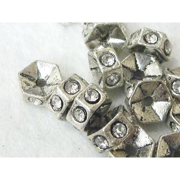 アウトレット　六角ロンデル 銀古美 大特価 7mm 【100個入】 6000097☆