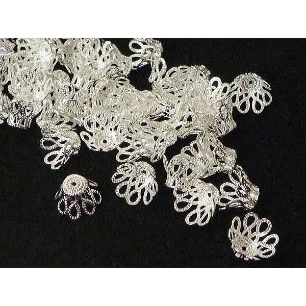 ベルキャップ 座金 古代銀 約10mm【50個入】 6000140☆