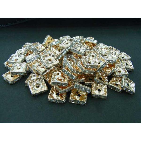 四角型 ロンデル ピンクゴールド 10mm【100個入り】 6000159☆