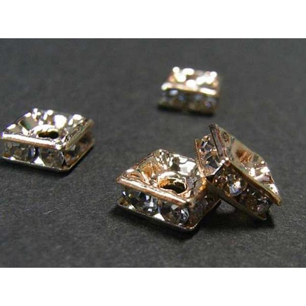 四角型 ロンデル ピンクゴールド 7mm 【100個入】 6000172☆