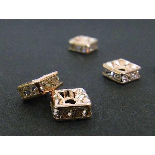 四角型 ロンデル ピンクゴールド 6mm 【100個入】 6000180☆