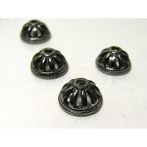 チベタン 座金 シンプル ガンメタ 約10mm 100個セット 6000269☆