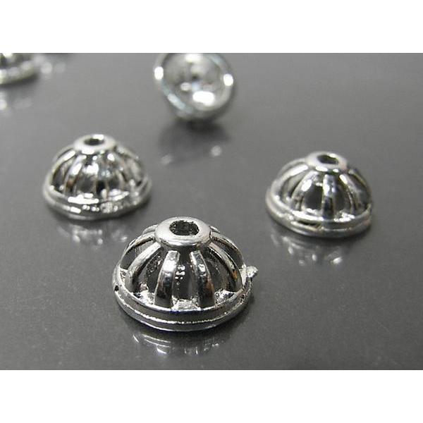 チベタン 座金 シンプル 古代銀 約10mm 100個セット 6000270☆