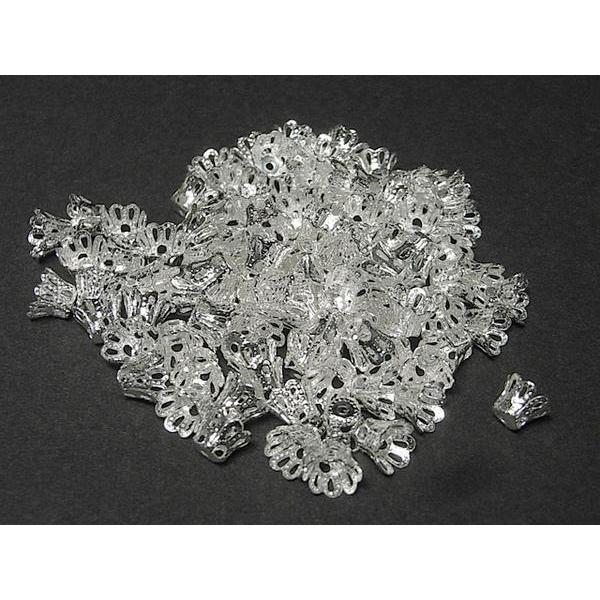 ベルキャップ 古代銀 約6mm 約100個セット 6000475☆