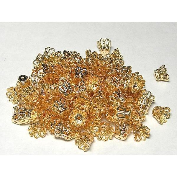 ベルキャップ ピンクゴールド 約6mm 約100個セット 6000479☆