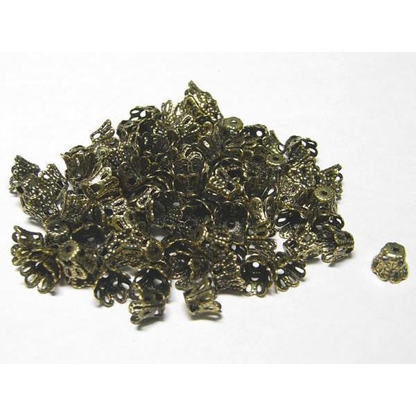 ベルキャップ 真鍮古美 約6mm 約100個セット 6000481☆