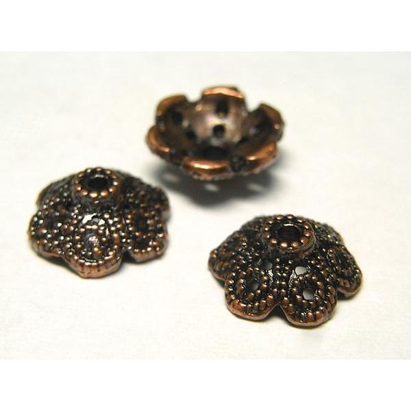 チベタン 座金 約10mm 銅古美 100個セット 6000611☆