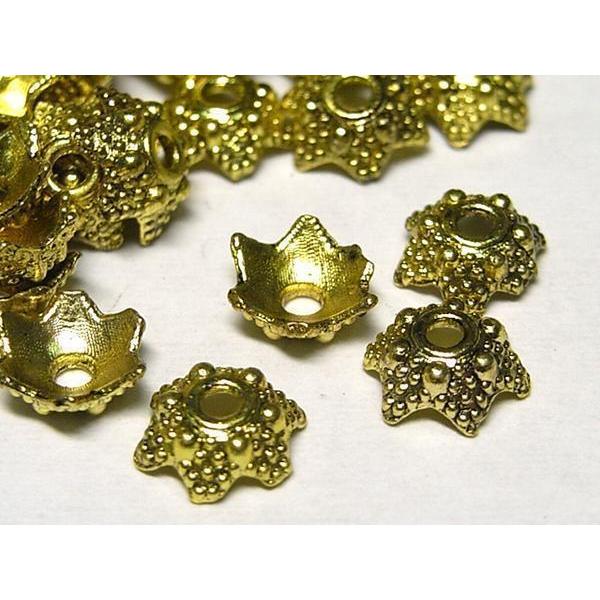 チベタン 座金 シースター 金古美 約6mm 100個セット 6000656☆