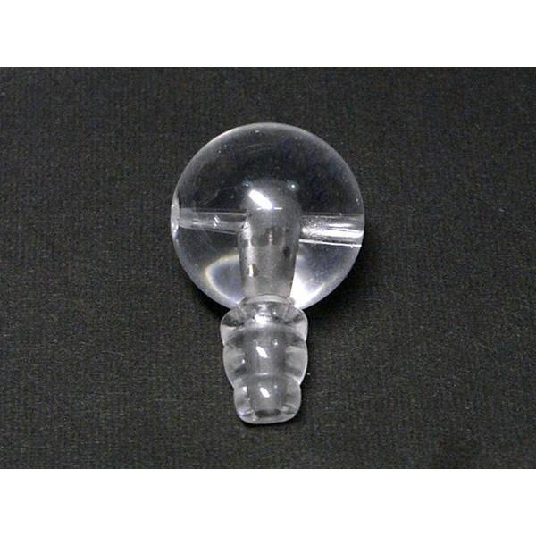 念珠パーツ Tホール 親玉 約16mm ボサセット 水晶 6000706