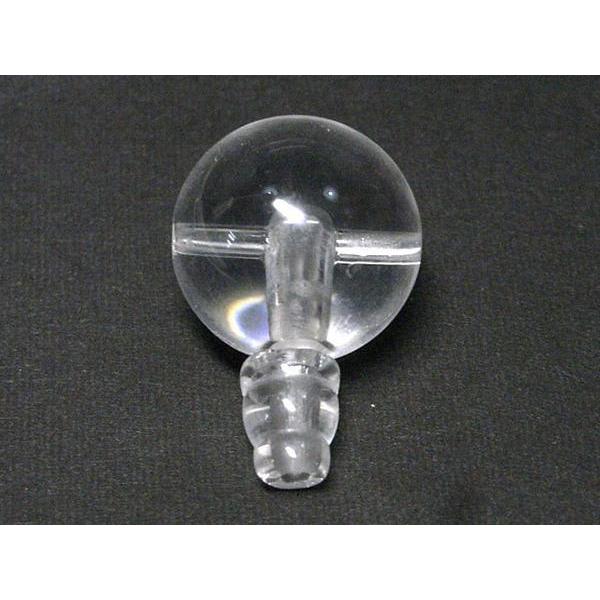 念珠パーツ Tホール 親玉 約18mm ボサセット 水晶 6000707