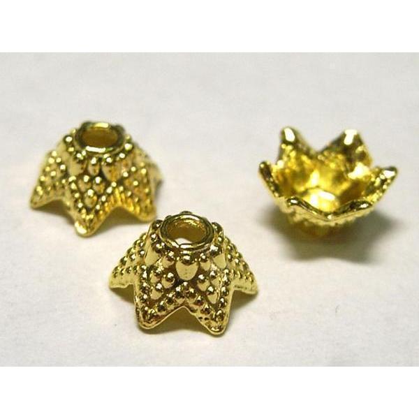 チベタン座金 スター 五芒星 ゴールド 約6mm 100個 6000892☆