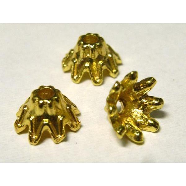 チベタン 座金 ベルキャップ ゴールド 約6mm 約100個 6001218☆