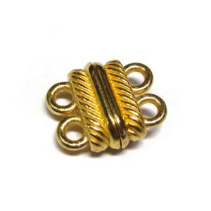マグネットクラスプ 2穴 ゴールド 約17×14mm 10個販売 磁石 留め具 と