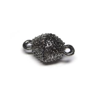 マグネットクラスプ オーバル ガンメタ 約17×9mm【10個セット】 磁石 留め具 とめぐ アクセ...