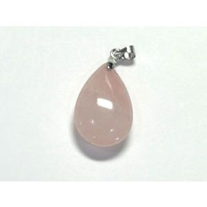 ローズクォーツ しずく型 ペンダントトップ 天然石 6001975