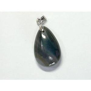 ブルーカルセドニー しずく型 ペンダントトップ 天然石 6001982