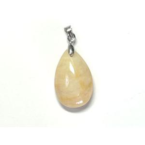ハニージェイド しずく型 ペンダントトップ 天然石 6001987