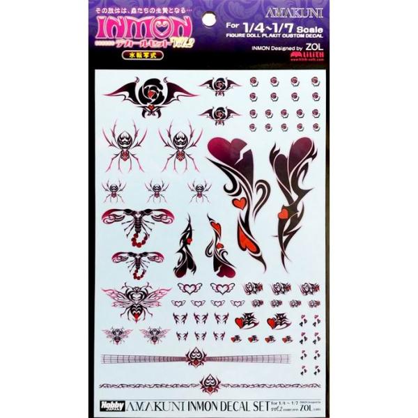 INMON デカールセット Vol.2 水転写式 ZOL (Lilith)  1/4〜1/7スケール...
