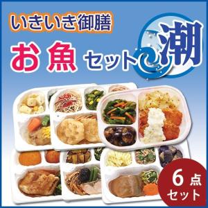 【冷凍】冷凍弁当 低たんぱく 腎臓病食 いきいき御膳 お魚セット 潮（6個入） ヘルシーフード