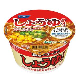 FORICA しょうゆラーメン 72.2g  ホリカフーズ 低たんぱく 腎臓病食 低タンパク麺 減塩 カップ麺 減塩ラーメン 低たんぱく麺｜b-style-msc