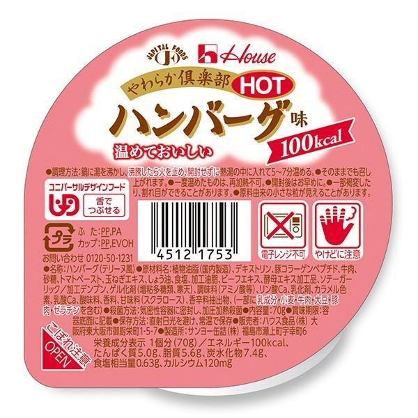 やわらか倶楽部ホット ハンバーグ味 70ｇ 介護食 ハウスギャバン 介護食 舌でつぶせる