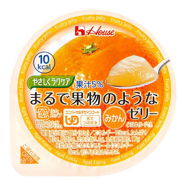 介護食 やさしくラクケア まるで果物のようなゼリー みかん 60ｇ ハウスギャバン
