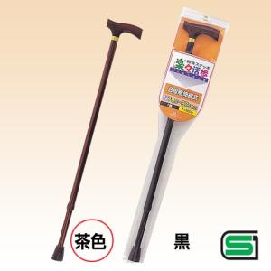 【取寄】介護用品 ピップ 楽々活歩 8段階伸縮式 茶 S112｜b-style-msc